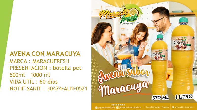 Avena de maracuyá MaracuFresh