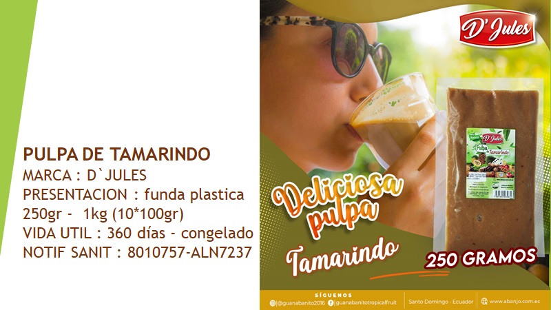 Pulpa de tamarindo D'Jules